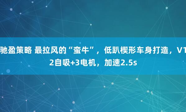 驰盈策略 最拉风的“蛮牛”，低趴楔形车身打造，V12自吸+3电机，加速2.5s